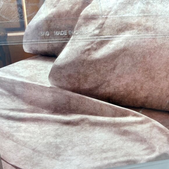 NIP VTG UTICA SUPER SIZE TWIN SHEET SET AMETHYST PURPLE PRINT PLWCSE FLAT FITTED - Picture 3 of 4